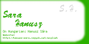 sara hanusz business card