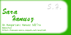 sara hanusz business card